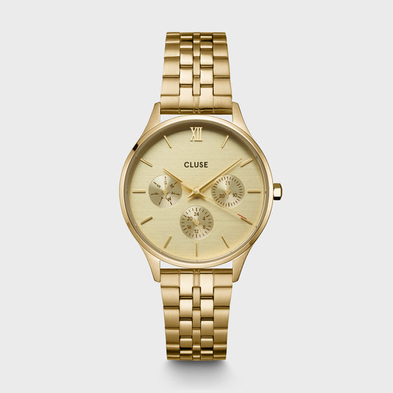 Minuit Multifunction Watch Steel, Full Gold colour