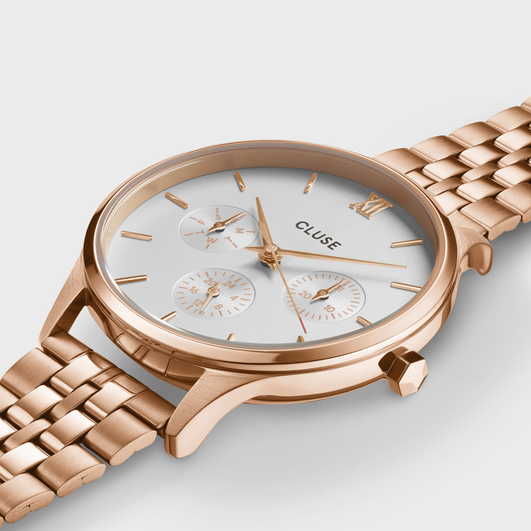 CLUSE Minuit Multifunction Rose Gold CW10702 - Watch case detail