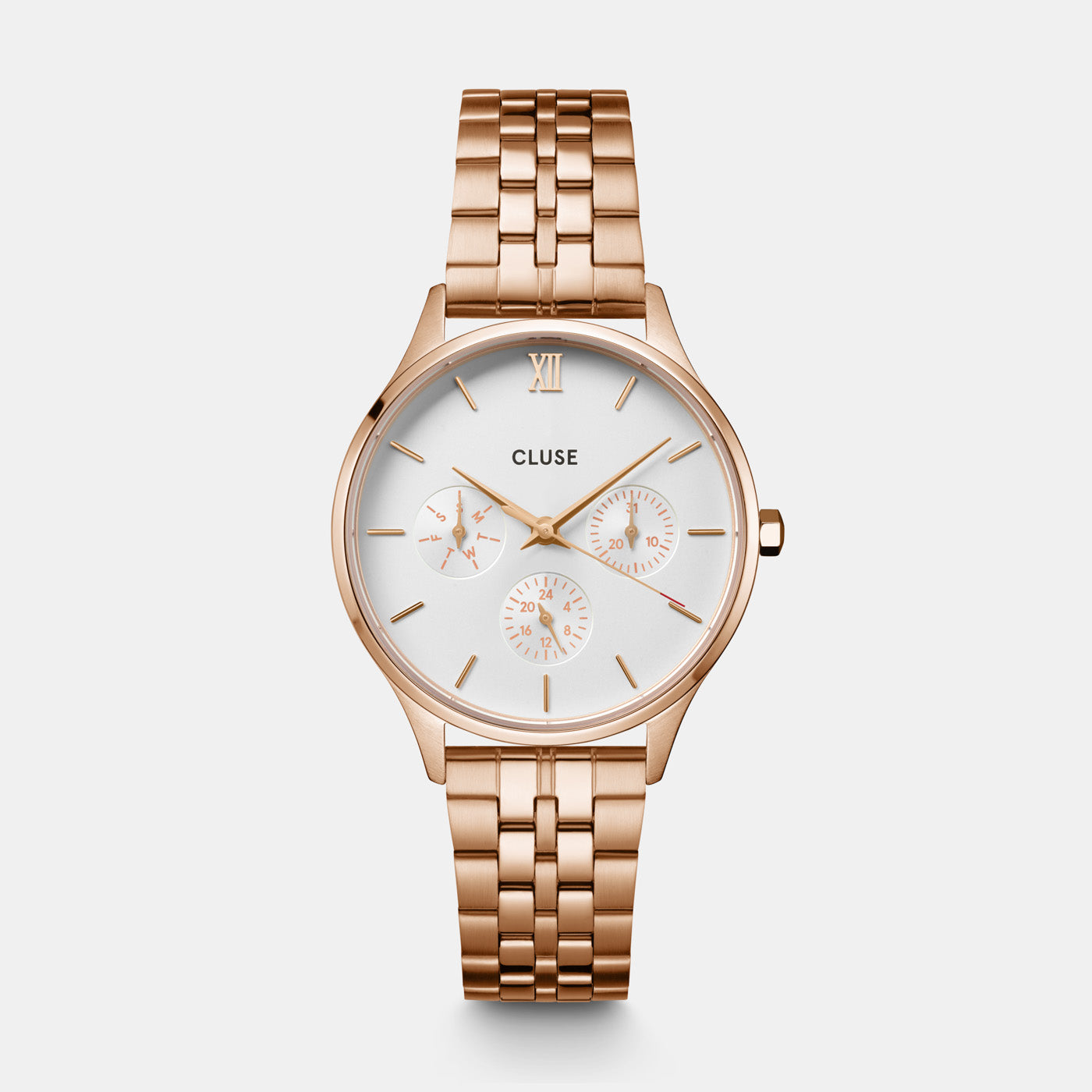 Rose gold discount and grey watch