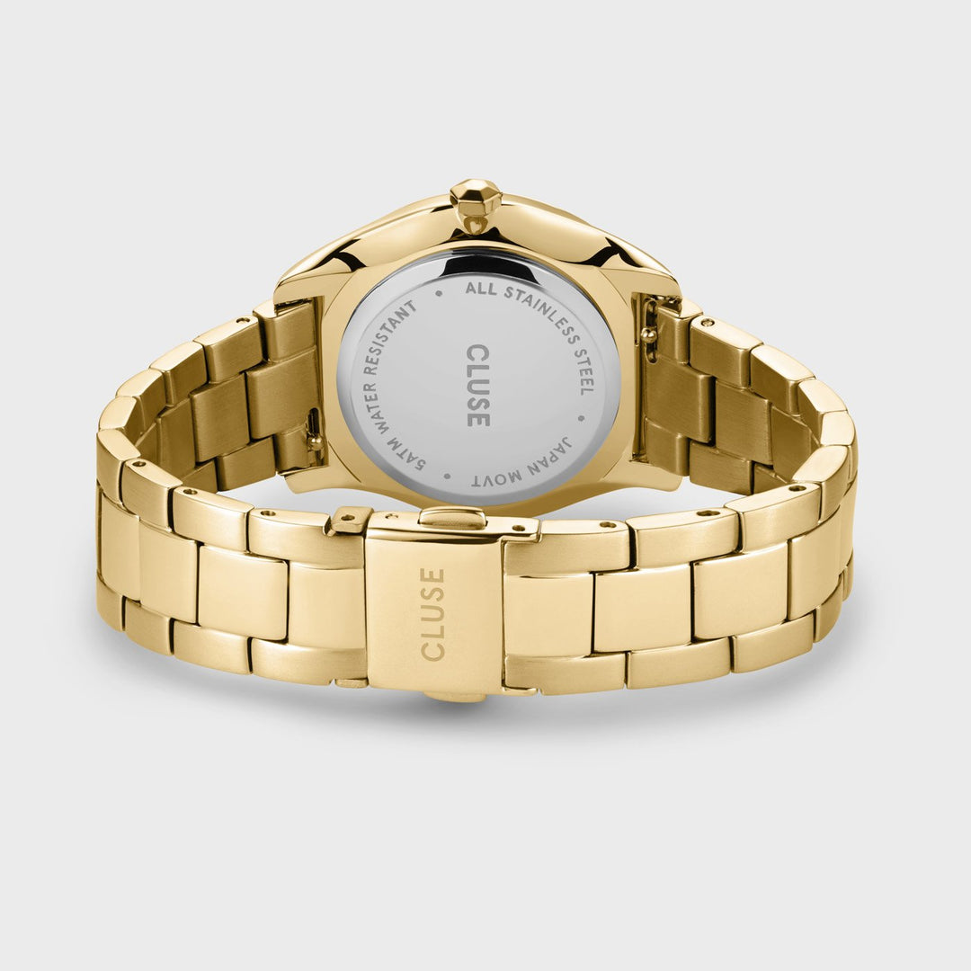 Féroce Petite Watch Steel Tiger's Eye, Gold Colour