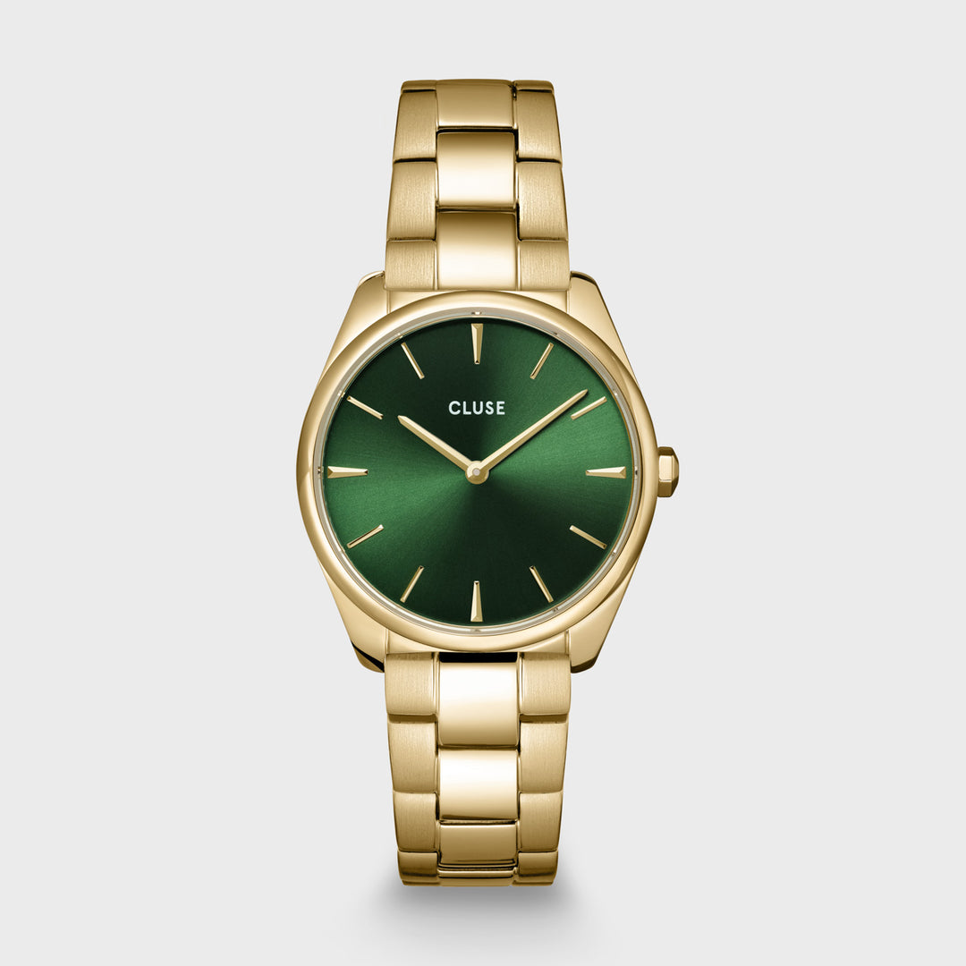 CLUSE Féroce Petite Steel Gold/Green CW11217 - Watch