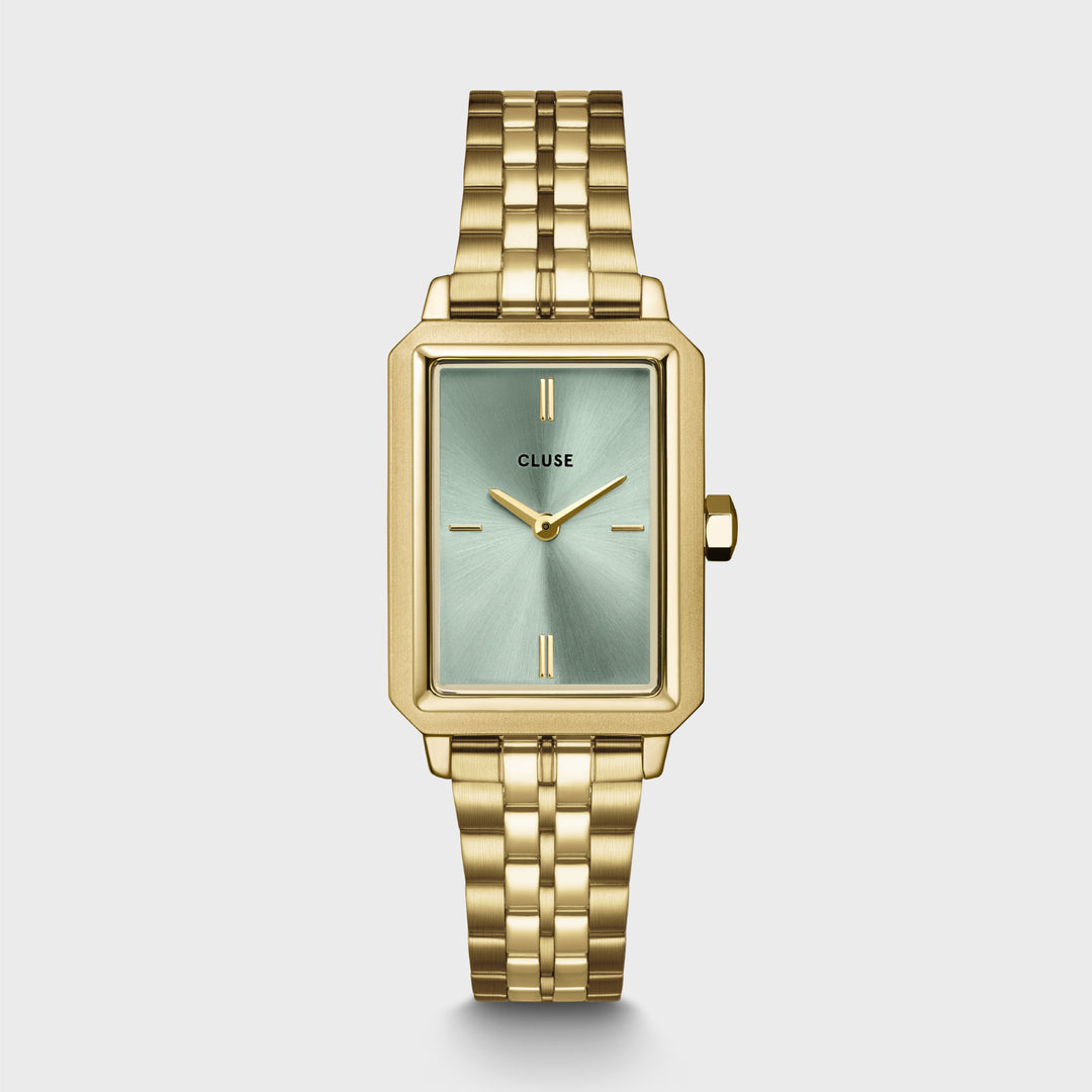 CLUSE Fluette Watch Steel Green, Gold Colour CW11514 - Front image