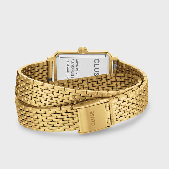 CLUSE Fluette Watch Double Steel, Wine, Gold Colour CW11516 - Watch clasp and back