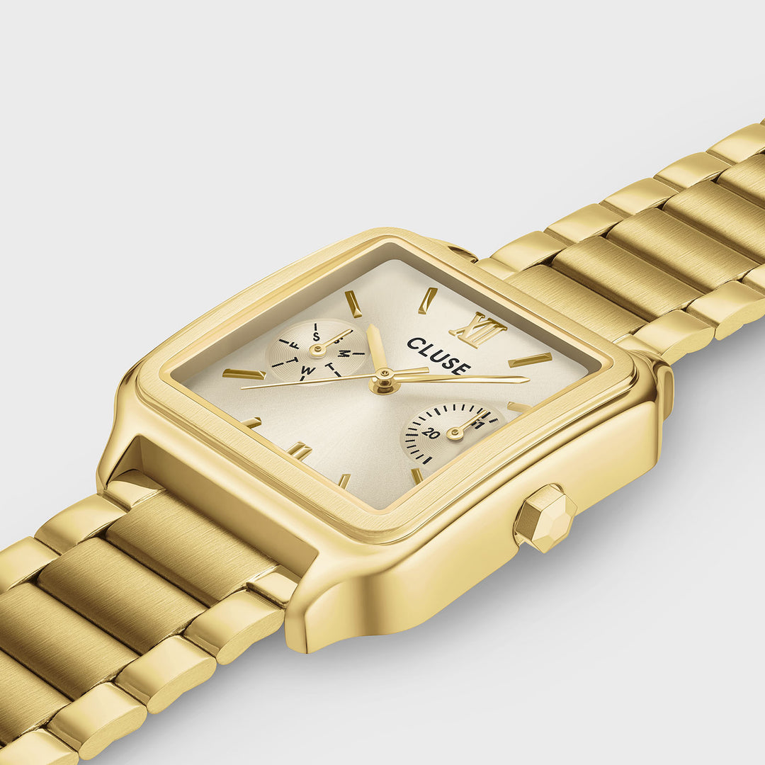 CLUSE Gracieuse Multifunction Watch Steel, Full Gold Colour CW16401 - Watch case detail