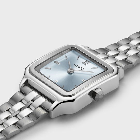 CLUSE Gracieuse Petite Steel Silver/Light Blue CW11806 - Watch case detail