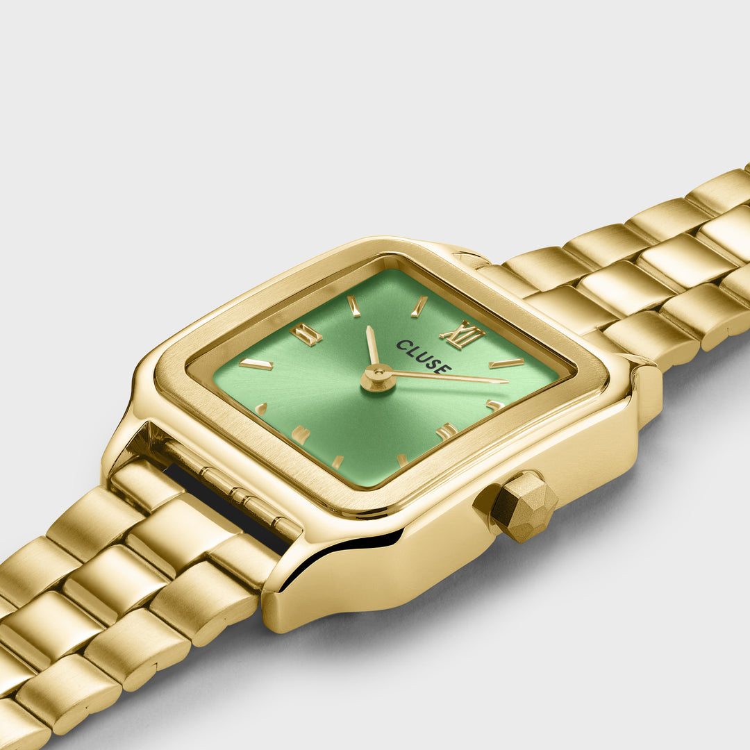 Gracieuse Petite Watch Steel, Light Green, Gold Colour CW11809 - watch detail.