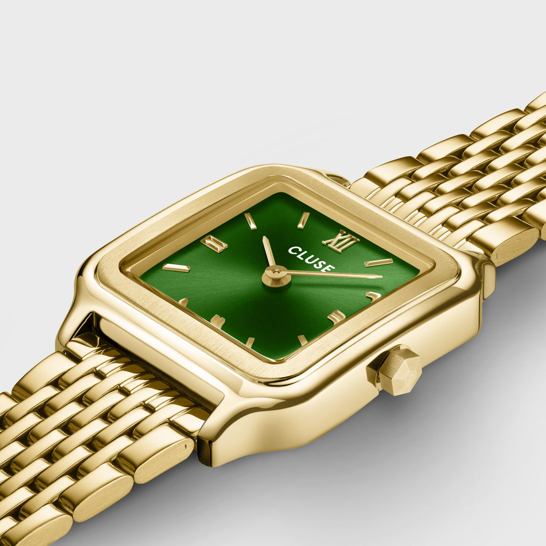 CLUSE Gracieuse Petite Watch Double Steel, Forest Green, Gold Colour CW11811 - detail image