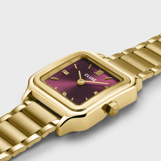 CLUSE Gracieuse Petite Watch Steel, Dark Cherry, Gold Colour CW11812 - detail image