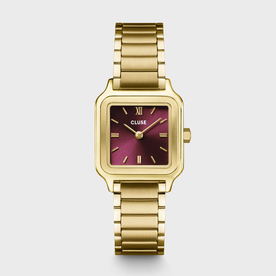 CLUSE Gracieuse Petite Watch Steel, Dark Cherry, Gold Colour CW11812 - frontal image