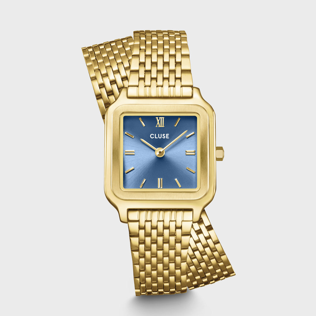 CLUSE Gracieuse Petite Watch Steel Blue, Gold Colour CW11816 - Front image