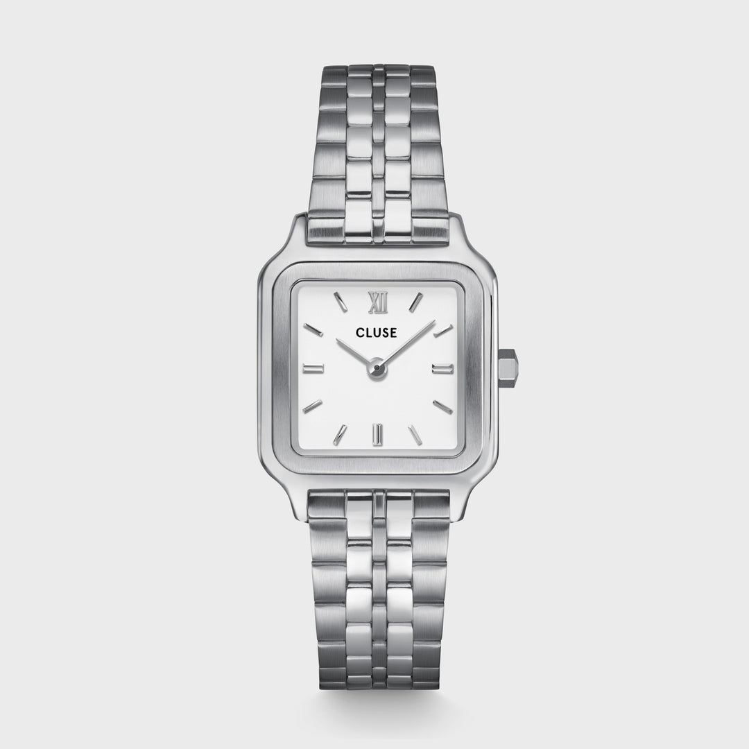 CLUSE Gracieuse Petite Watch Steel, White, Silver Colour CW11817 - Front image