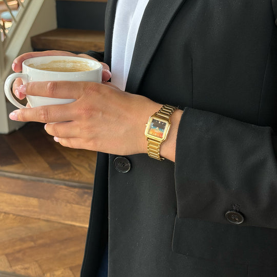 CLUSE Gracieuse Petite Watch Steel, Sunset, Gold Colour CW11824 - Watch on influencer