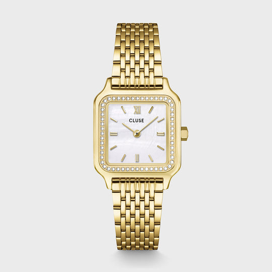 CLUSE Gracieuse Petite Watch Steel, Glass Pearls, White MOP, Gold Colour CW11826 - Watch