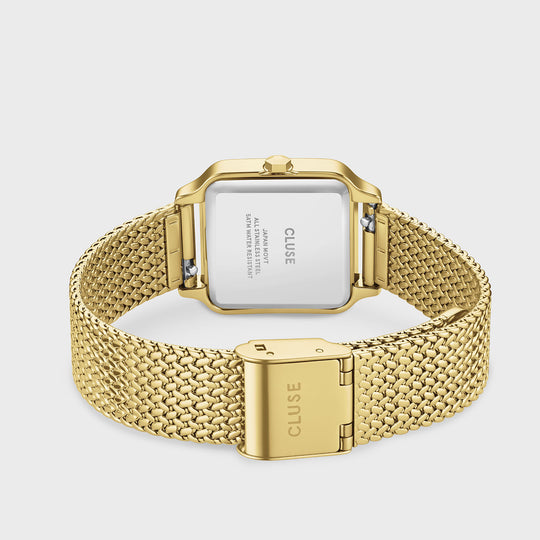 CLUSE Gracieuse Petite Watch Mesh, Brown, Gold Colour CW11830 - Watch clasp and back