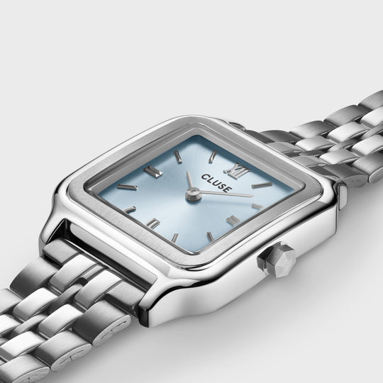 CLUSE Gracieuse Steel Silver/Light Blue CW11904 - Watch case detail