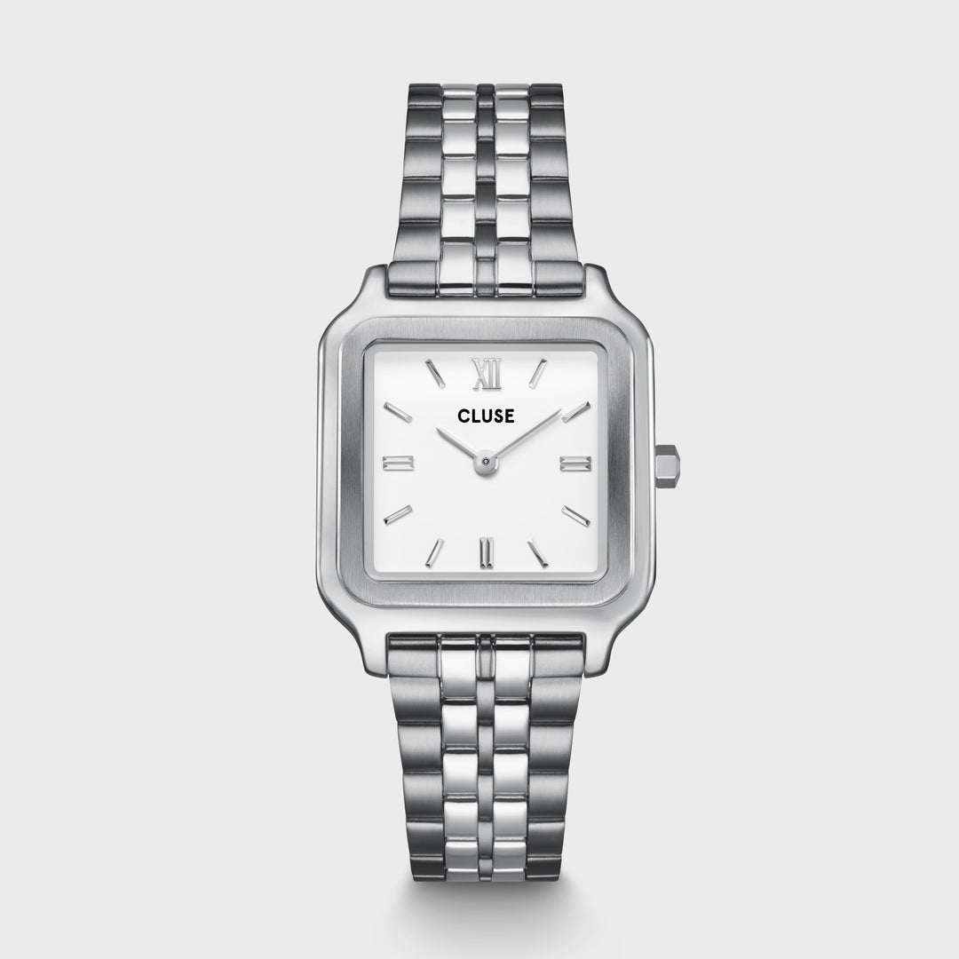 CLUSE Gracieuse Watch Steel, White, Silver Colour CW11907 - watch.