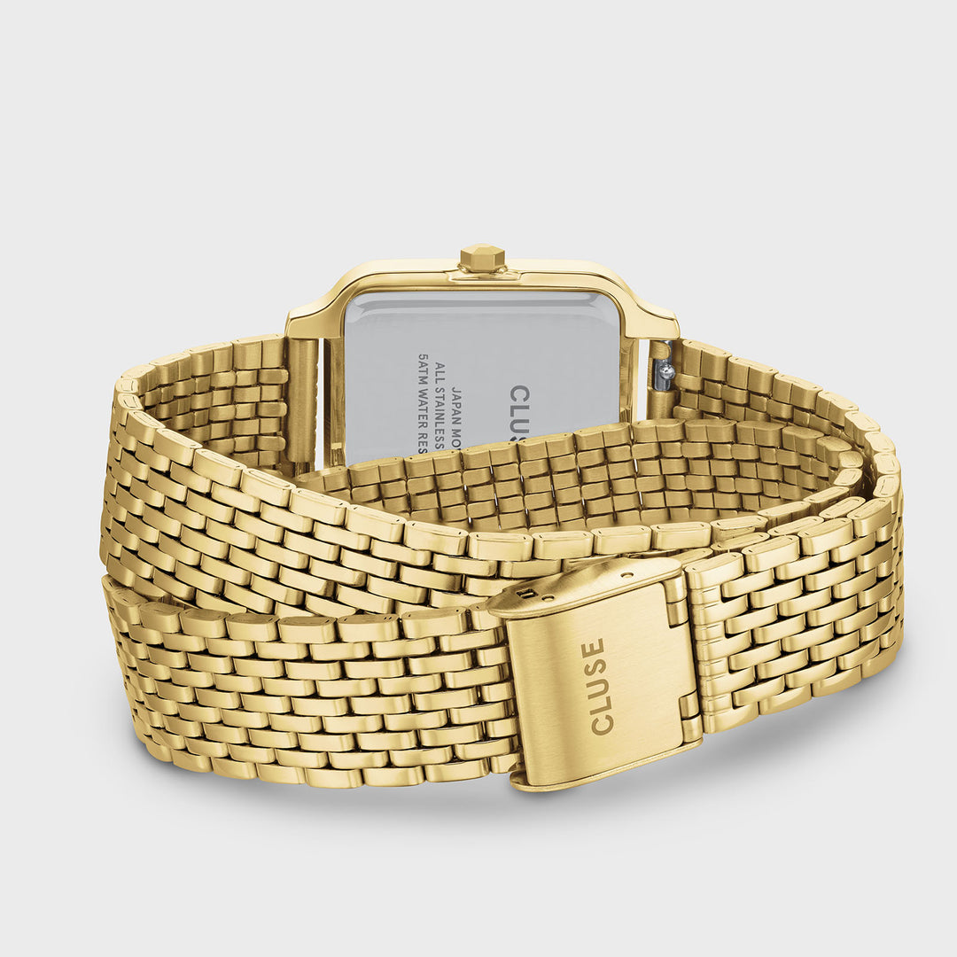 CLUSE Gracieuse Watch Double Steel, Wine, Gold Colour CW11910 - Watch clasp and back