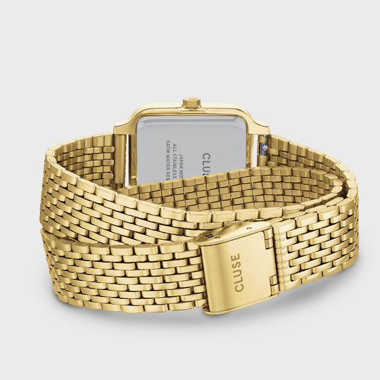 CLUSE Gracieuse Watch Double Steel, Wine, Gold Colour CW11910 - Watch clasp and back