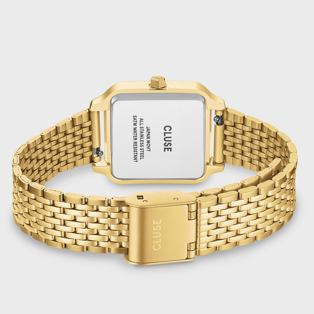 CLUSE Gracieuse Watch Steel, Lace Textured, Gold Colour CW11912 - Watch clasp and back