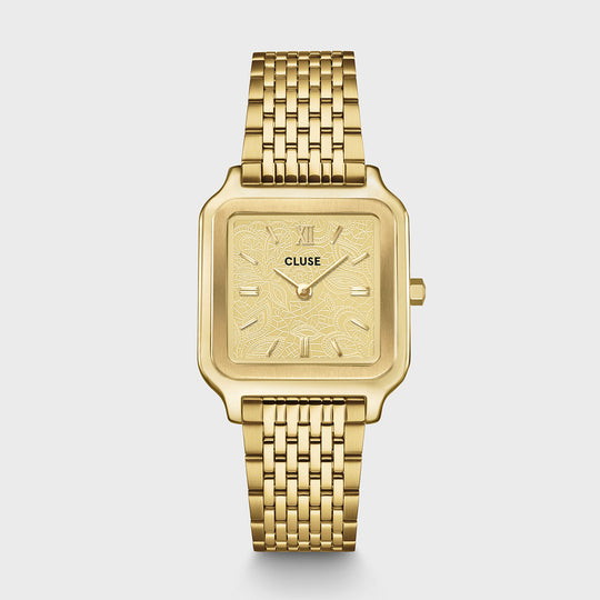 CLUSE Gracieuse Watch Steel, Lace Textured, Gold Colour CW11912 - Watch