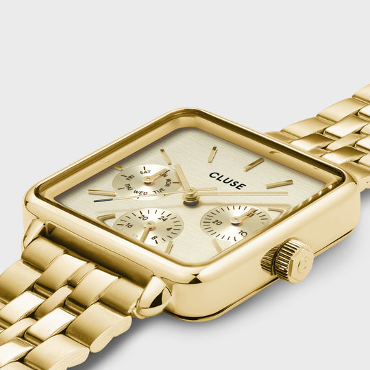 La Tétragone Multifunction Watch Steel, Full Gold Colour CW13801 - watch detail.