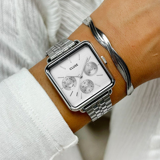 La Tétragone Multifunction Watch Steel, Full Silver Colour CW13802 -  wristshot.