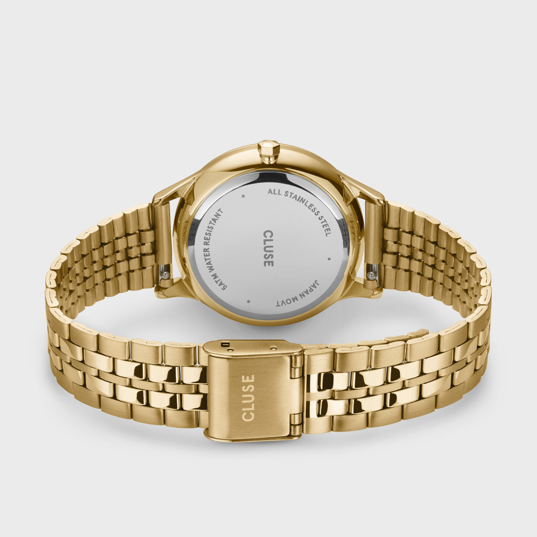 CLUSE Minuit Date Watch Steel, Full Gold Colour CW14301 - back image