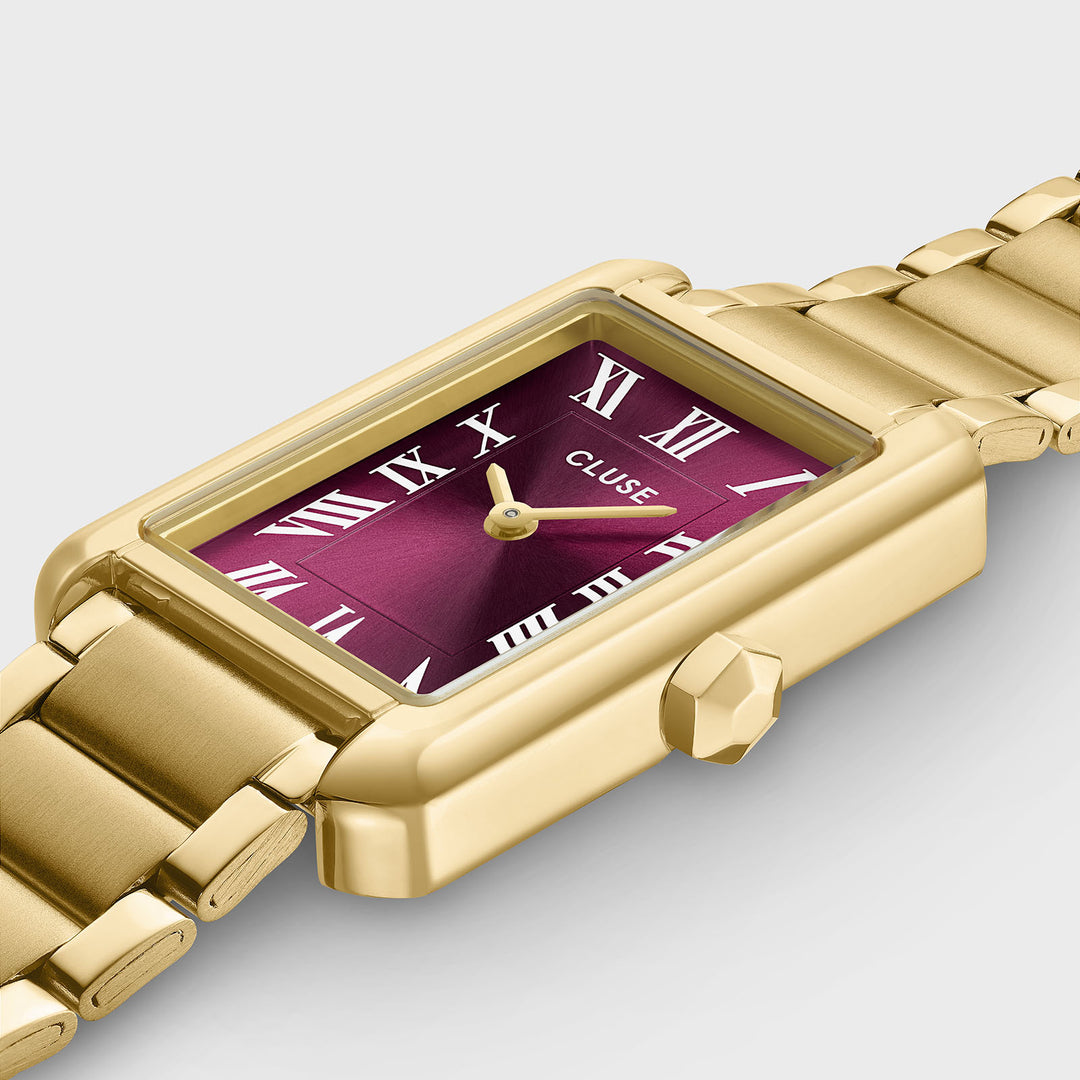 CLUSE Belisenna Watch Steel, Wine, Gold Colour CW15004 - Watch case detail
