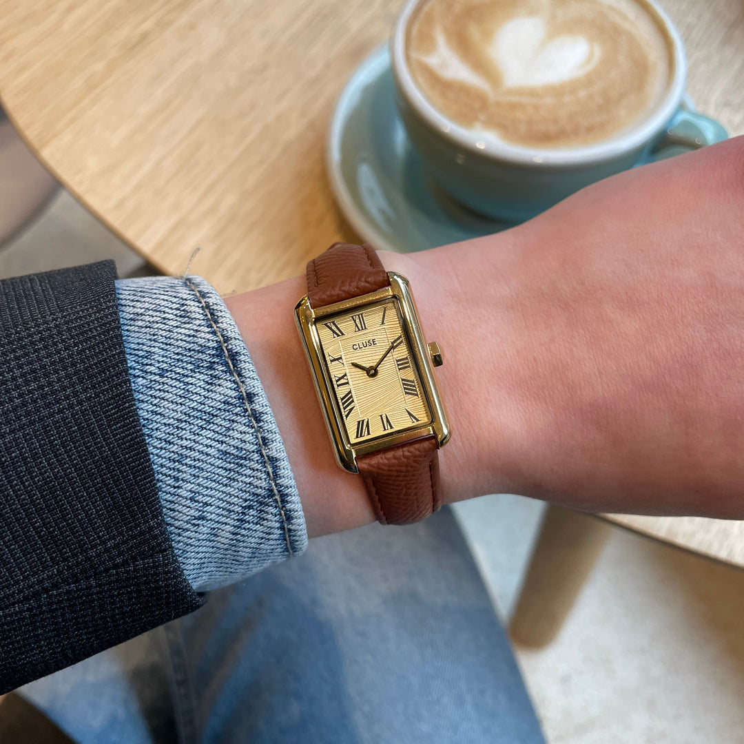 Nut Shell Watch CLUSE Belisenna Watch CW15008 Brown/Gold – Official CLUSE Store