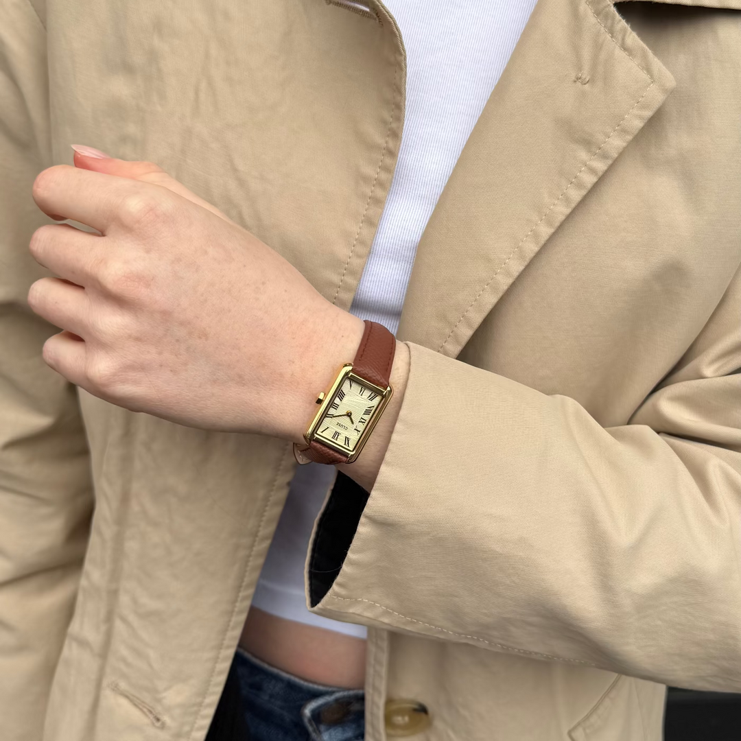 Nut Shell Watch CLUSE Belisenna Watch CW15008 Brown/Gold – Official CLUSE Store