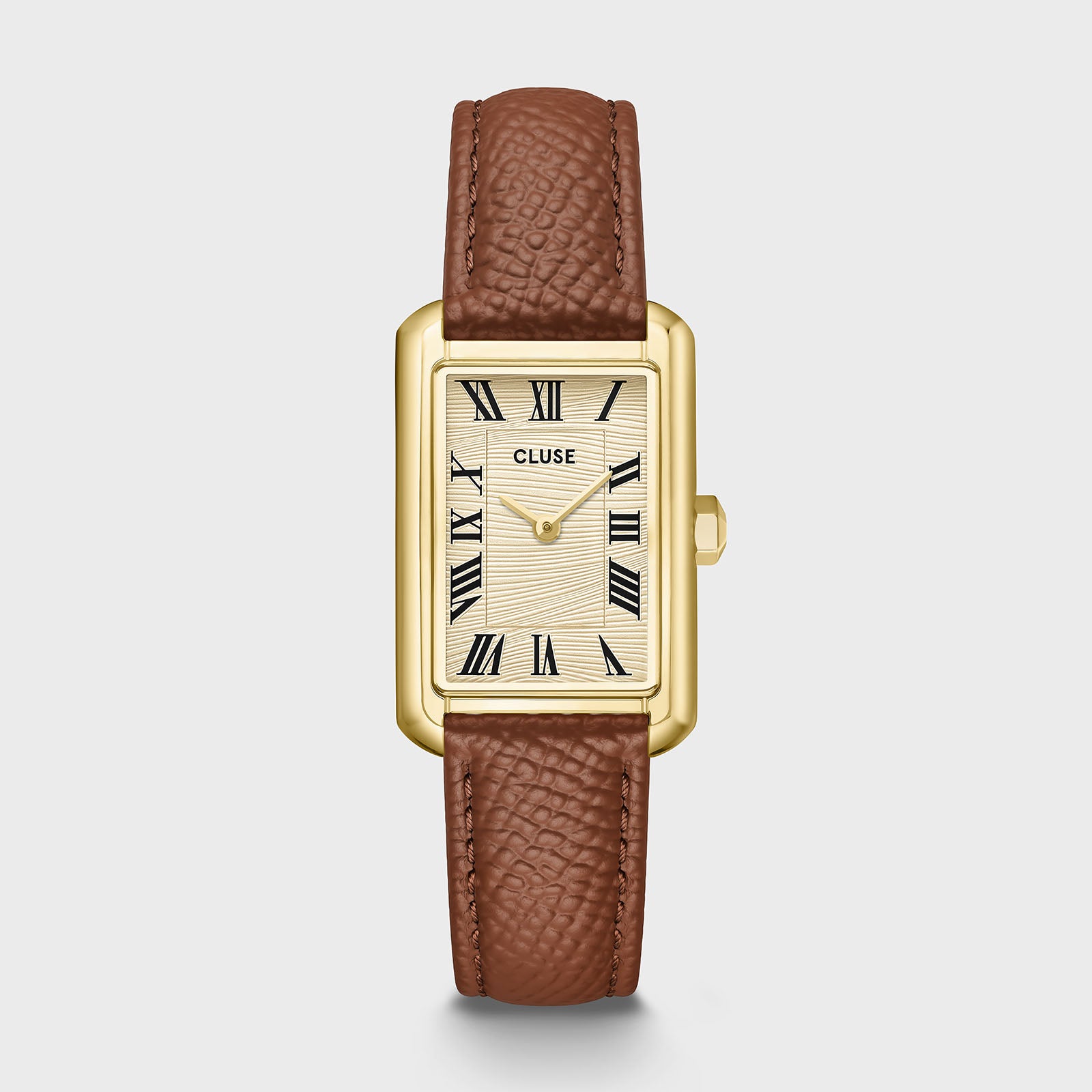 CLUSE Belisenna Watch Leather, Nutshell, Sand Textured, Gold Colour CW15008 - Watch