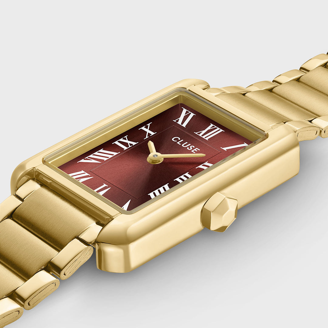 CLUSE Belisenna Watch Steel, Mocha, Gold Colour CW15010 - Watch case detail
