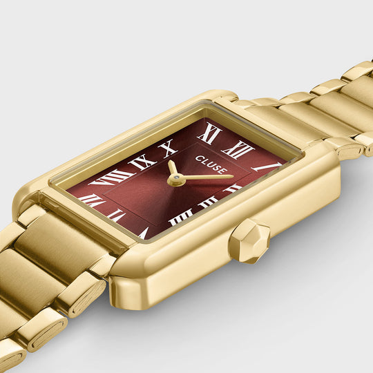CLUSE Belisenna Watch Steel, Mocha, Gold Colour CW15010 - Watch case detail