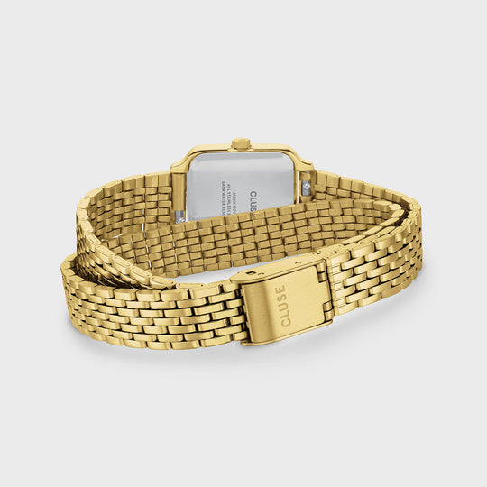 CLUSE Gracieuse Mini Watch Double Steel, Forest Green, Gold Colour CW15504 - Watch clasp and back