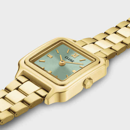 CLUSE Gracieuse Mini Watch Steel, Sage Green, Gold Colour CW15505 - Watch case detail