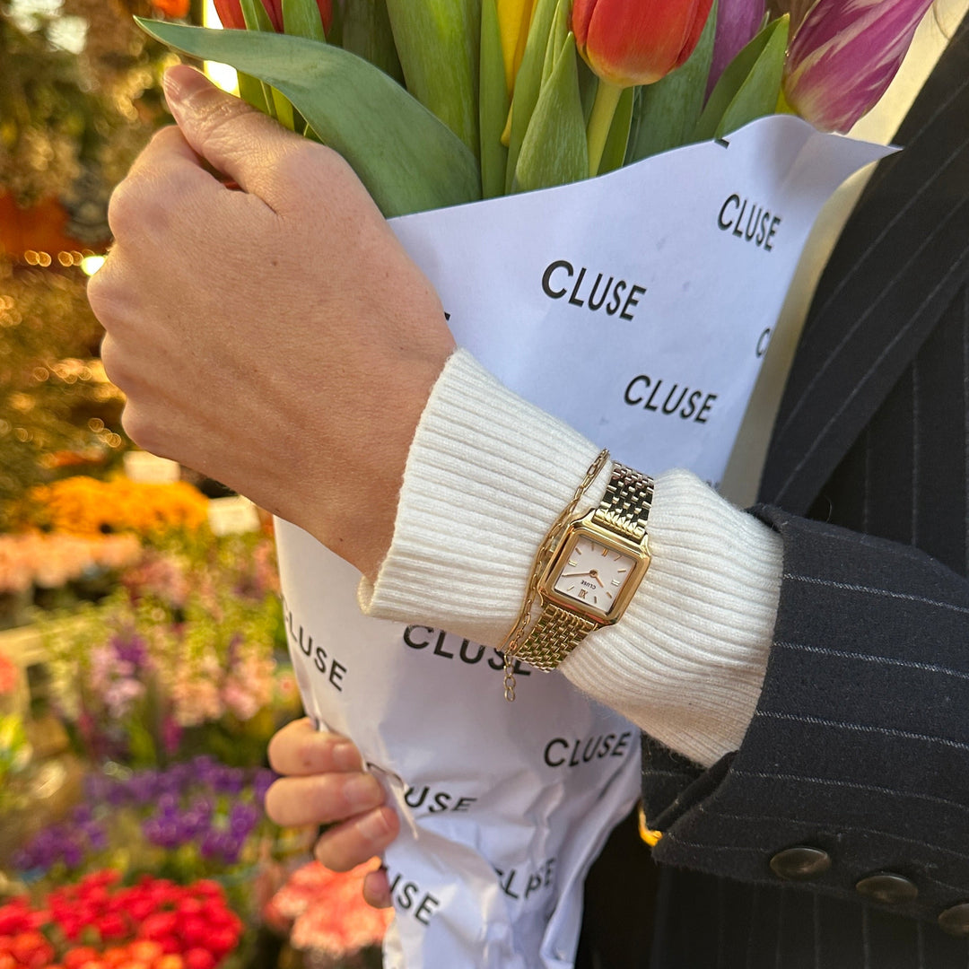 watch der goldene handschuh CLUSE Gracieuse Mini Uhr CW15506 Weiß/Gold