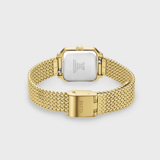 CLUSE Gracieuse Mini Watch Mesh, Dark Cherry, Gold Colour CW15510 - Watch clasp and back