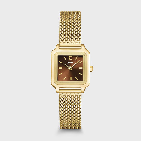 CLUSE Gracieuse Mini Watch Mesh, Brown, Gold Colour CW15511 - Watch