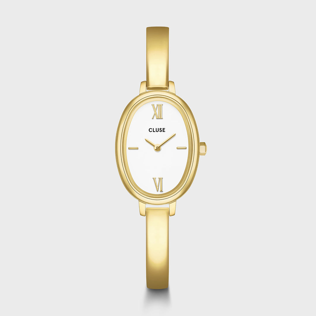 CLUSE L'Ovale Watch Steel, White, Gold Colour CW16101 - Watch