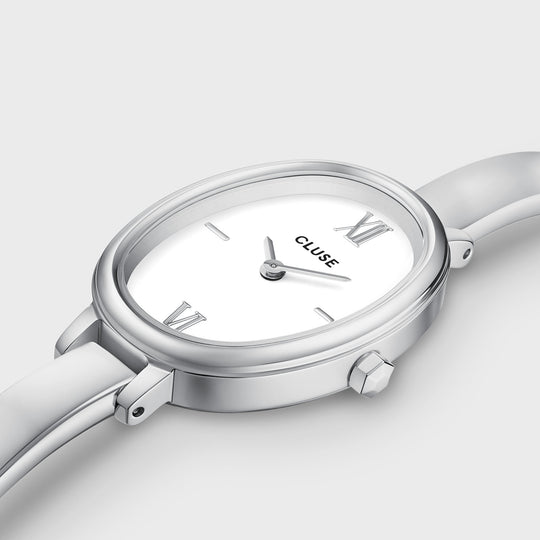 CLUSE L'Ovale Watch Steel, White, Silver Colour CW16102 - Watch case detail
