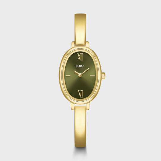 CLUSE L'Ovale Watch Steel, Olive, Gold Colour CW16103 - Watch