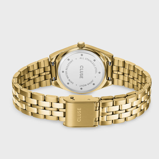 CLUSE Retro 70s Mini Watch Steel, Full Gold Colour CW16302 - Watch clasp and back