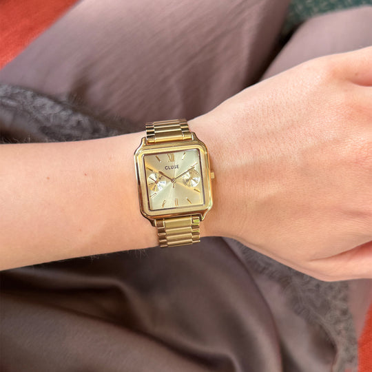 CLUSE Gracieuse Multifunction Watch Steel, Full Gold Colour CW16401 - Watch on model