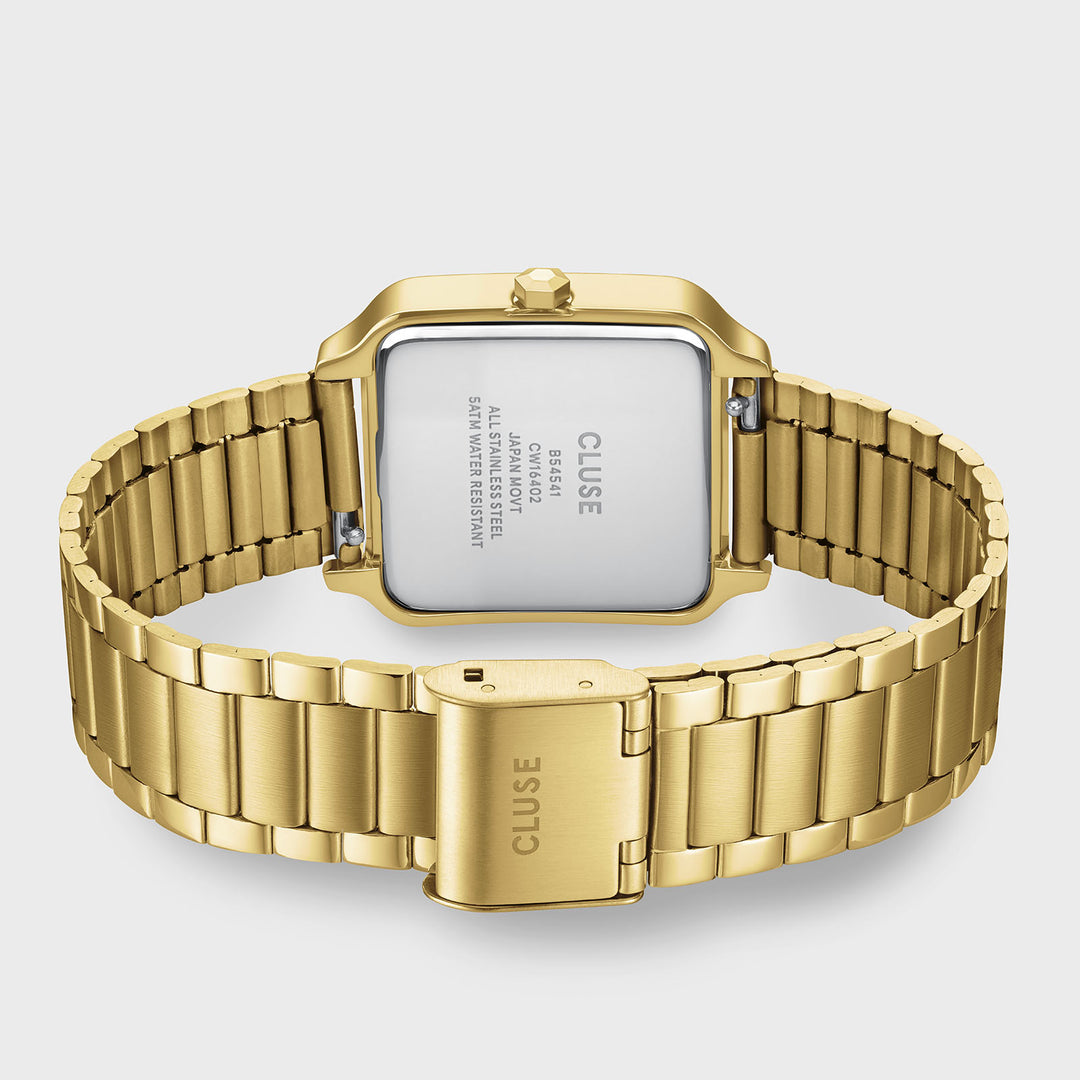 CLUSE Gracieuse Multifunction Watch Steel, Full Gold Colour CW16401 - Watch clasp and back
