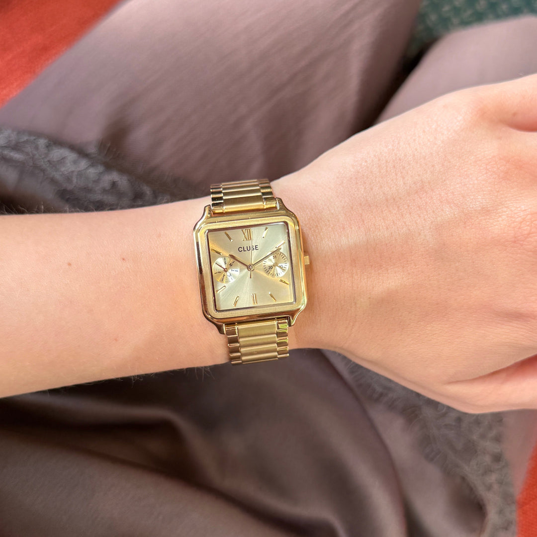 CLUSE Gracieuse Multifunction Watch Steel, Full Gold Colour CW16401 - Watch on model