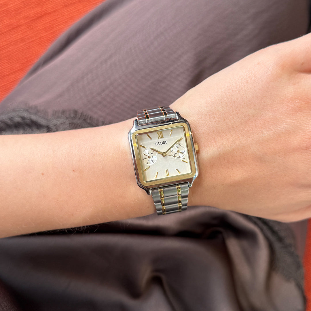 CLUSE Gracieuse Multifunction Watch Steel, Silver, Two Tone CW16402 - Watch on model