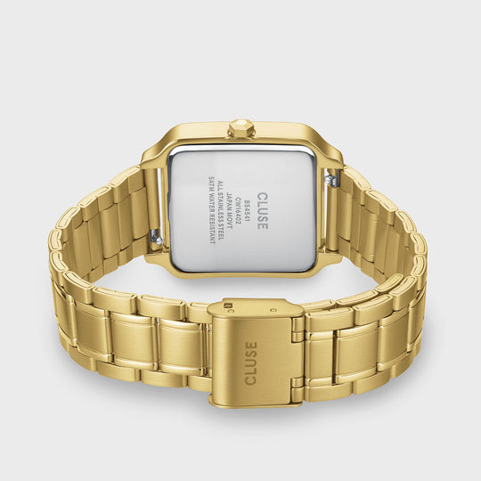 CLUSE Gracieuse Multifunction Watch Steel, Dark Cherry, Gold Colour CW16403 - Watch clasp and back