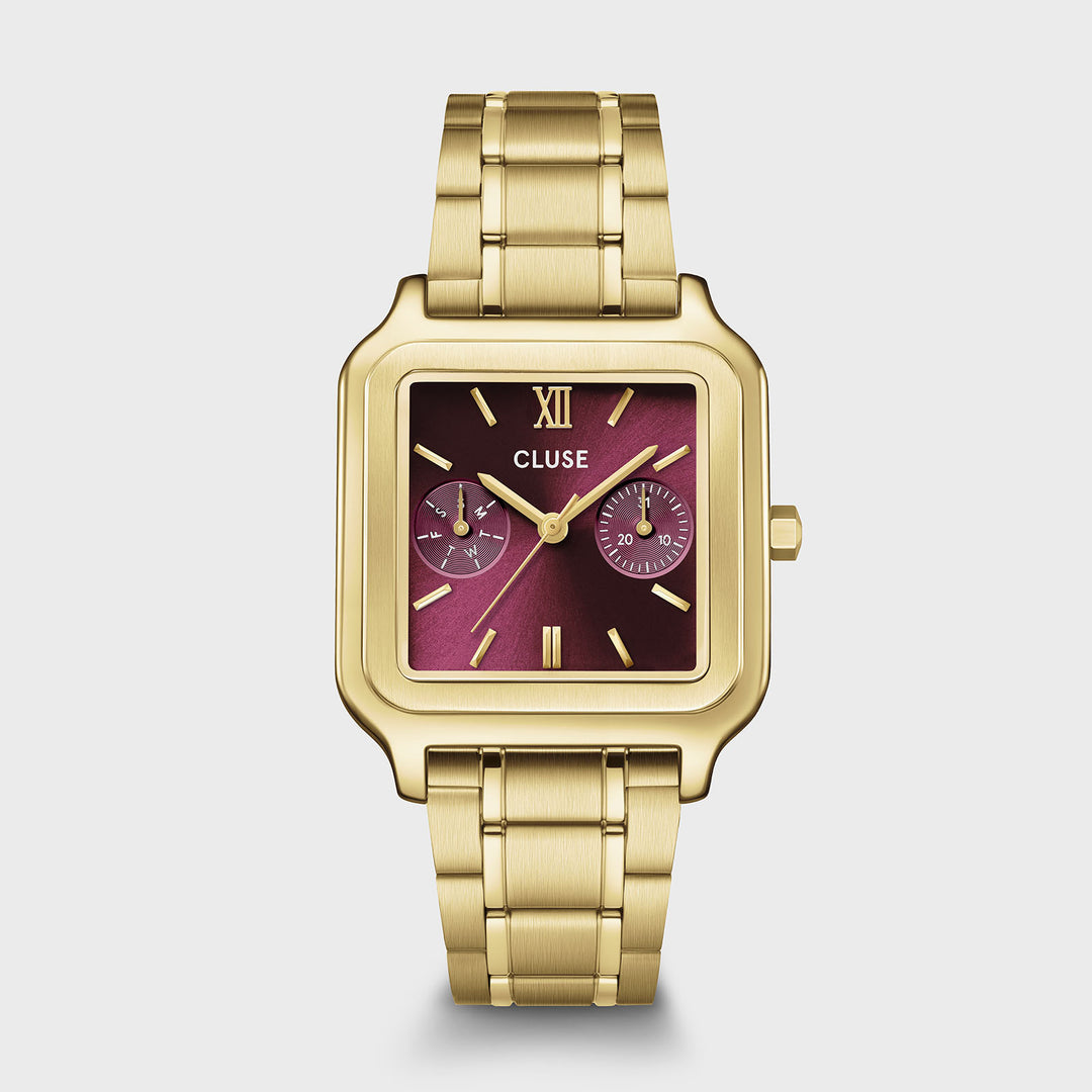 CLUSE Gracieuse Multifunction Watch Steel, Dark Cherry, Gold Colour CW16403 - Watch