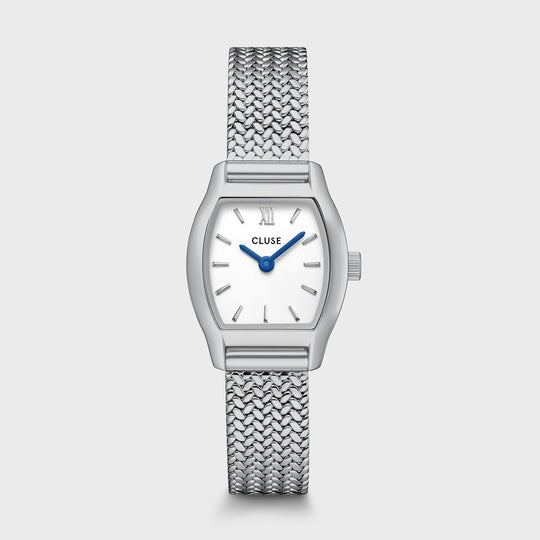 CLUSE Tonnette Mini Watch Mesh, White, Silver Colour CW16502 - Watch