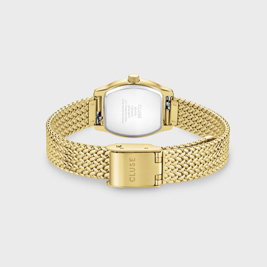 CLUSE Tonnette Mini Watch Mesh, Brown, Gold Colour CW16504 - Watch clasp and back